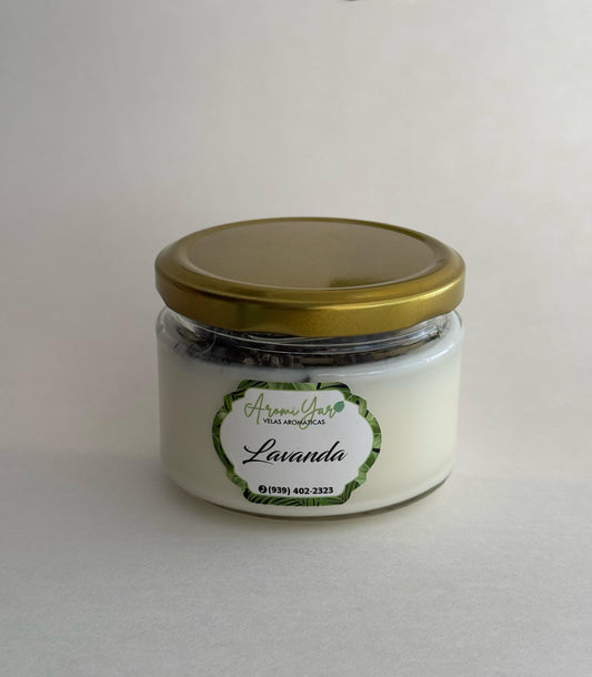 LAVANDA – VELA ARTESANAL (8 oz)