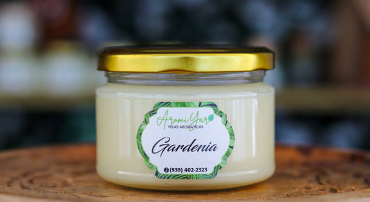 GARDENIA – VELA ARTESANAL (7 oz)