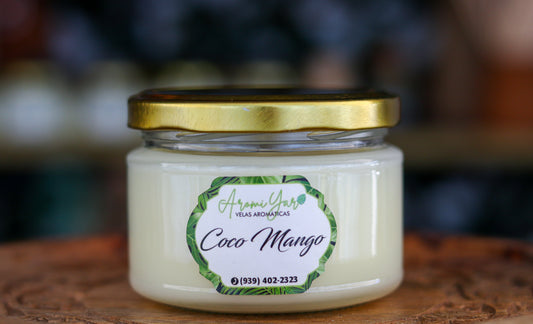 COCO MANGO – VELA ARTESANAL (7oz)