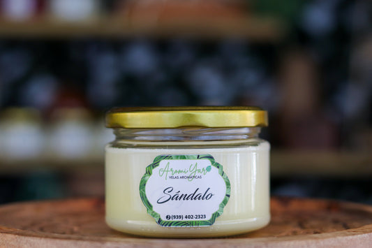 SÁNDALO – VELA ARTESANAL (7 oz)