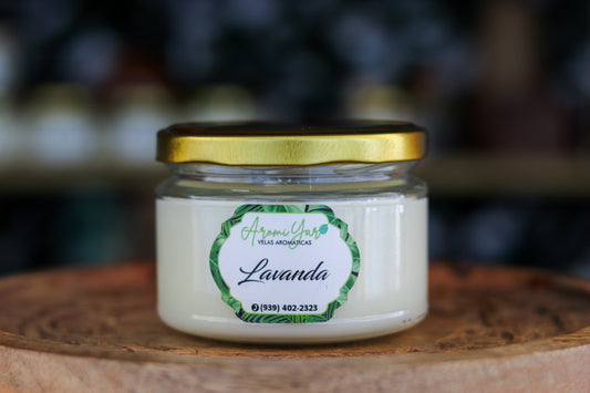 LAVANDA – VELA ARTESANAL (7 oz)
